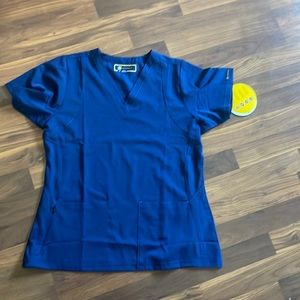 Wonderwink HP Navy blue scrub top, medium